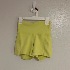 Neon green biker shorts